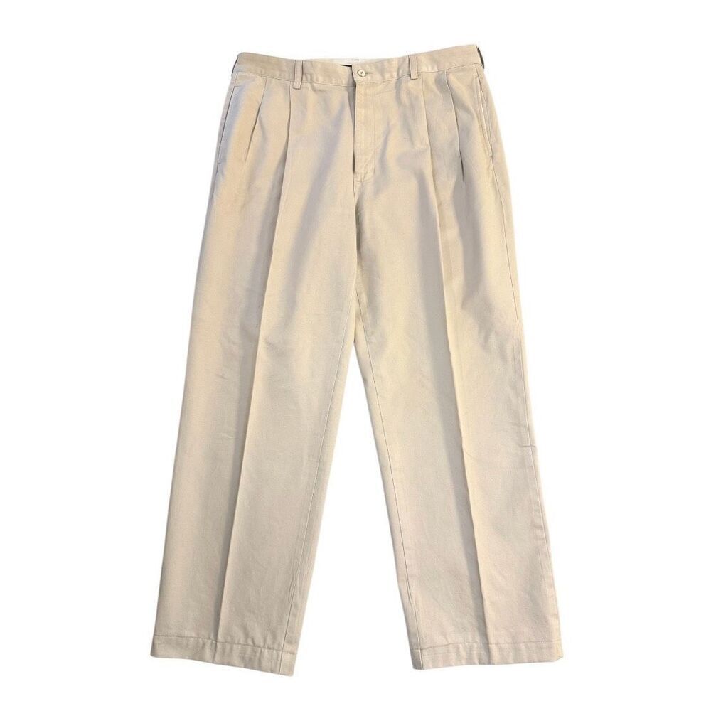 Polo Ralph Lauren Men’s Hammond Pant Khaki 38X32 Pleated Timeless Vtg LOOK